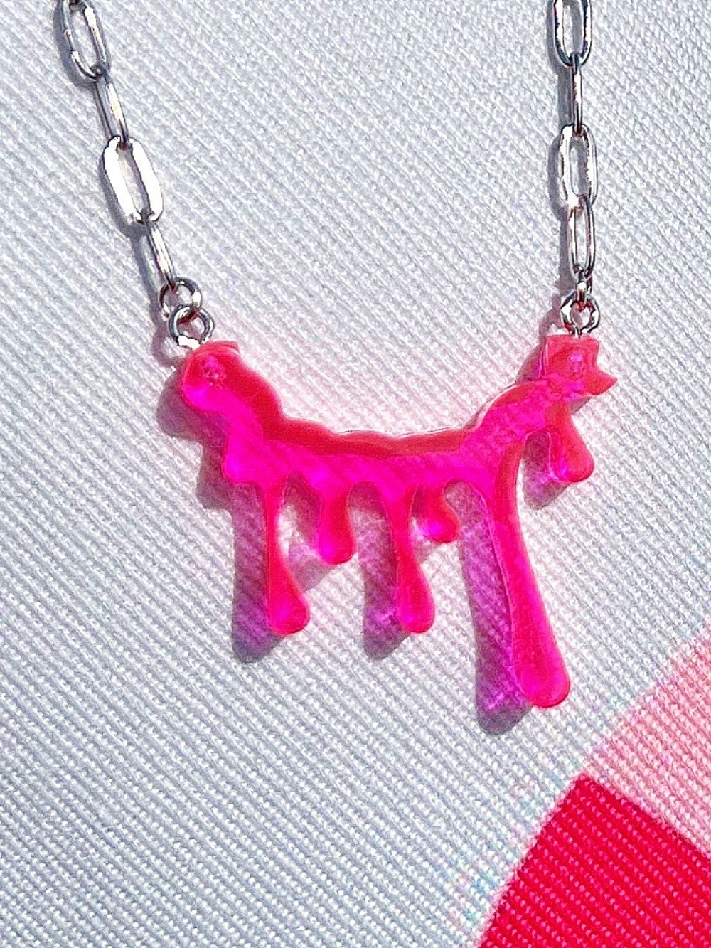 Dripping in Pink Necklace